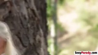 Brunette MILF suck a prince big cock