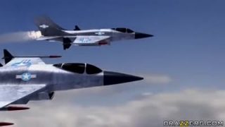 Pornstars like it Big – Alexis and Rachel share a pilot’s fat cock