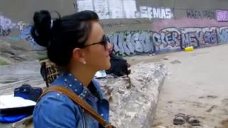 Hot latina punk fucked on the beach