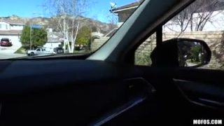 Car footjob from a sexy GF