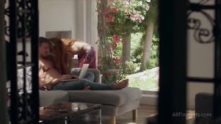 Foxy redhead Michelle pushes it to the limit