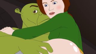 Princess Fiona enjoys a big green cock
