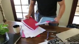 Lisa Ann caught her student at her place and fucked him