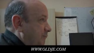 Young blonde secretary fucking her old boss