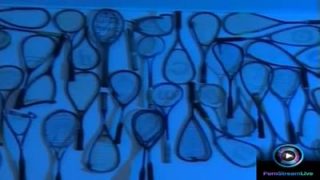 Foursome on the squash court