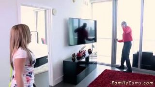 Hot MILF blows her step-son while on vacation
