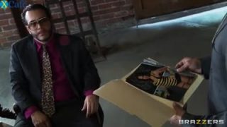 Phoenix Marie rubs her cunt and gives blowjob