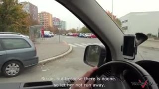 Car sex with eastern european babe