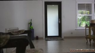 Petite teenage girl sucking an old dick