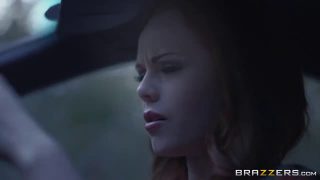 Mechanic fucks redhead’s ass in the woods