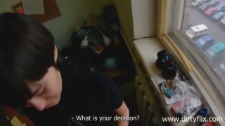 Hot asian chick gets fucked doggy style
