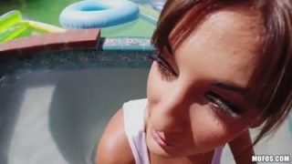 Girl from the wet t shirt contest works the dick