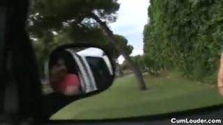 Horny Latina whore enjoys a nice fuck in the van