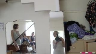 Behind the scenes with various staff and pornstars