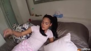 Apolonia unwraps her Christmas gifts