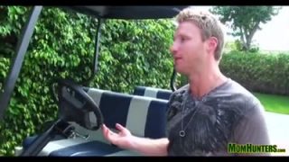 Cock hungry MILF sucks a young dick