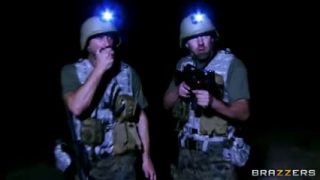 A flock of female zombie attack soldiers and fucks them in the basement