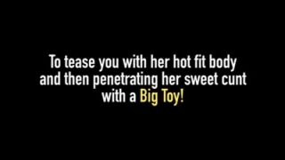 Big titted blonde milf plays with a big dildo