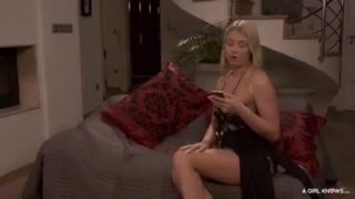 Blonde lesbian fingering session