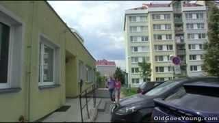 Old dude spends his money on teen chick