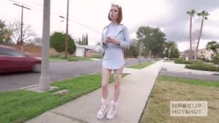 Red head teen hooks up online for rough sex