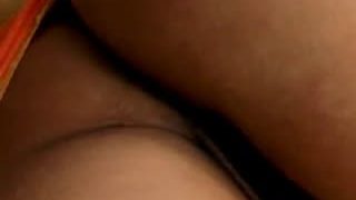 Brunette tranny has her asshole stuffed by a white dick