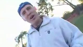 Football player fucks a blonde babe