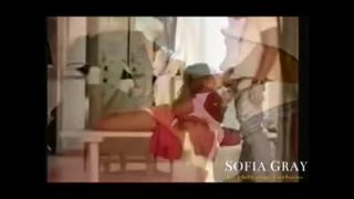 A brunette with giant tits fucking