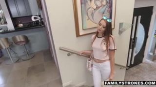 Loving brother helps little sister with homework in exchange for a blowjob