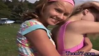 Young girls having lesbian sex on a motorbike