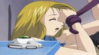 Young cyber warrior gets groped by a tentacled monster