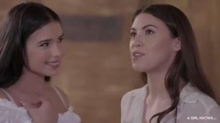 Tiffany Doll and Mira Cuckold have some strapon fun