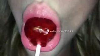 Hot lollipop sucking