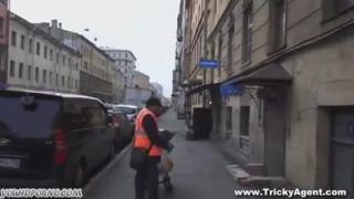 Russian hottie is fucked in a porn casting